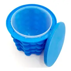 GENERICO - Cubeta de Silicona para Hielo con Tapa Hermética