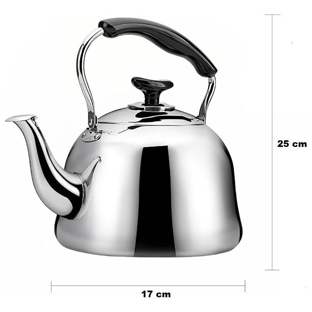 GENERICO - Tetera de Acero Inoxidable de 3L con Infusor