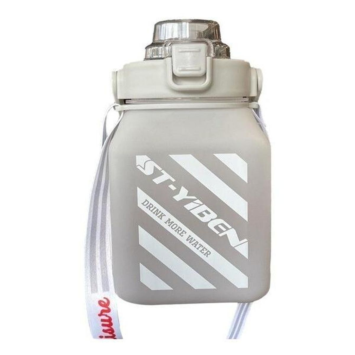 GENERICO - Botella de Agua de 1500 ml con Correa y Bombilla