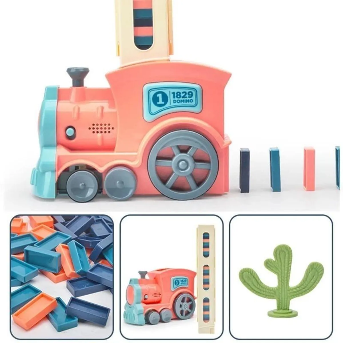 GENERICO - Juego de Tren Eléctrico con Dominó Luz y Sonido