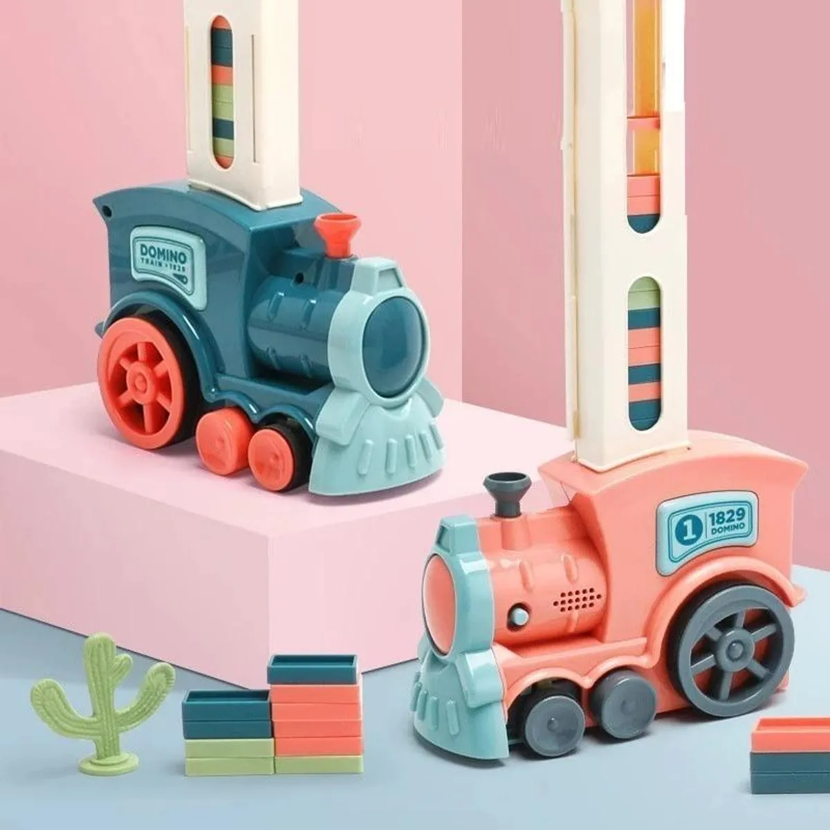 GENERICO - Juego de Tren Eléctrico con Dominó Luz y Sonido