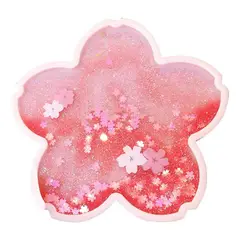 GENERICO - Posavasos Antideslizantes Rosa con Diseño Flor de Sakura