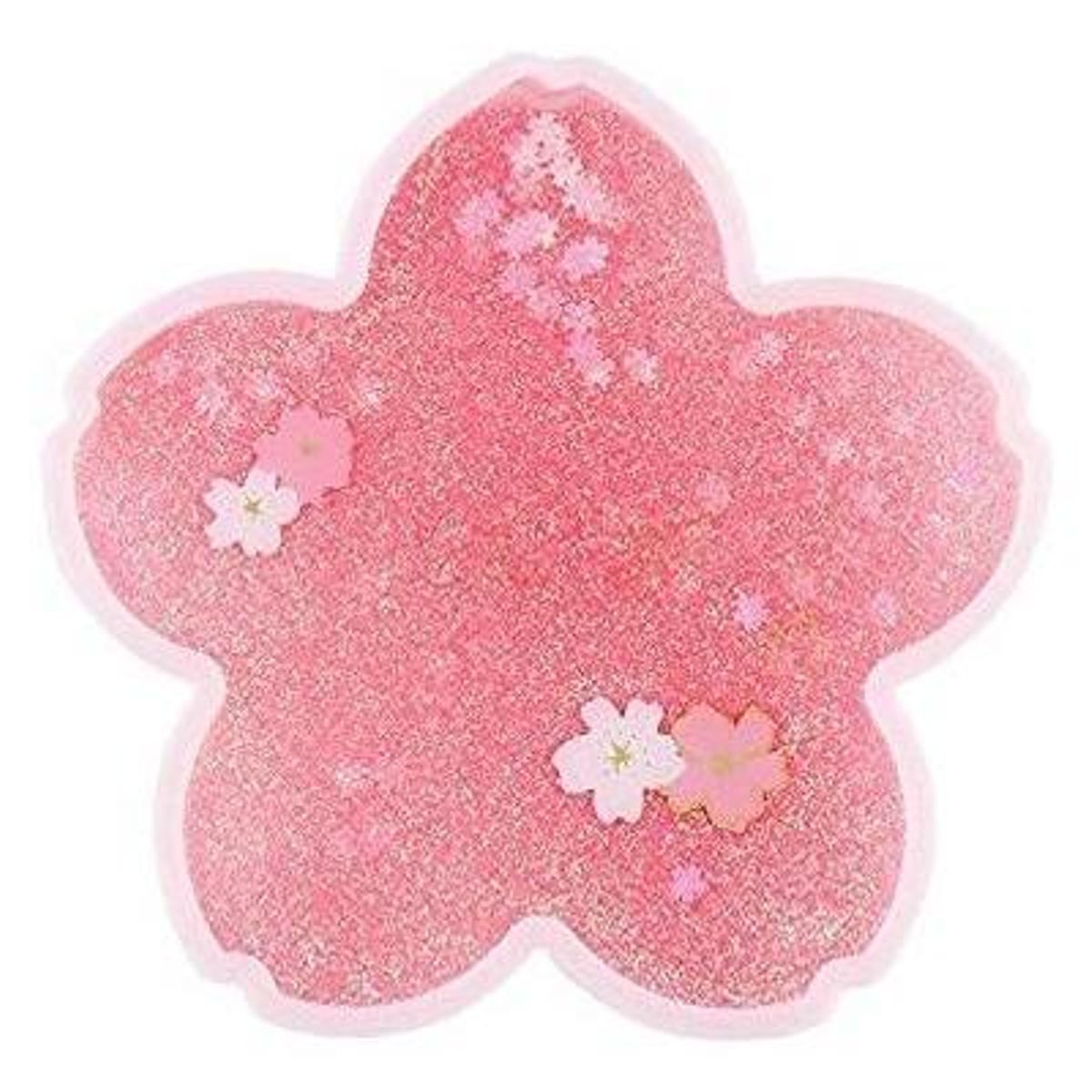 GENERICO - Posavasos Antideslizantes Rosa con Diseño Flor de Sakura