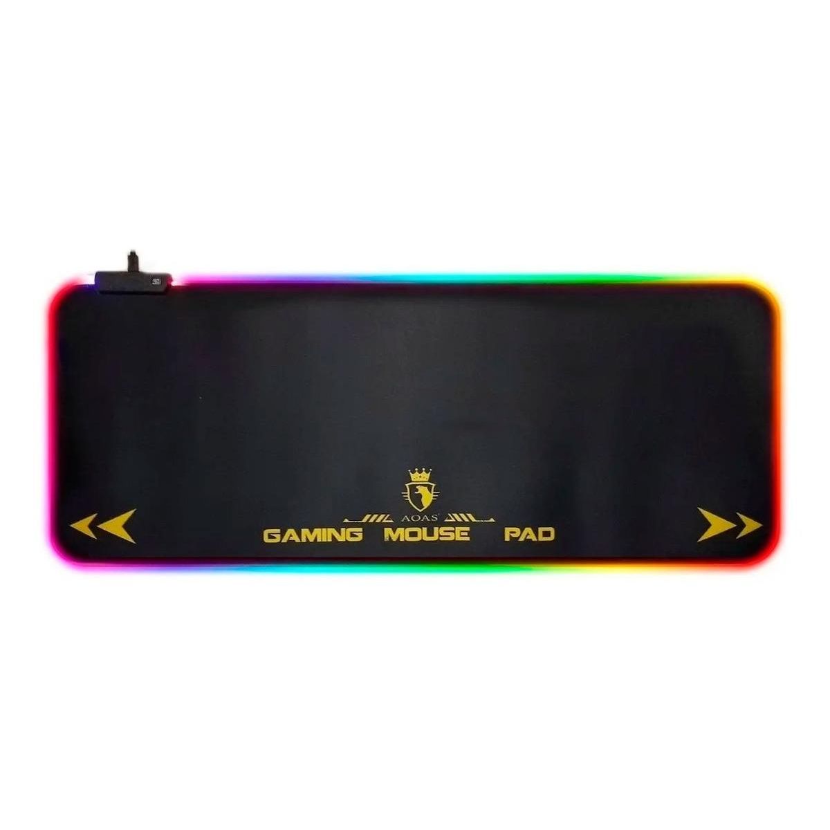 GENERICO - Mouse Pad Gamer RGB LED XXL 80x30cm 4mm con Base Antideslizante