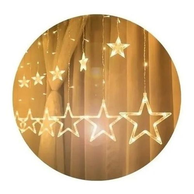 GENERICO - Guirnalda Led Amarilla con Efecto Lluvia de Estrellas 3m