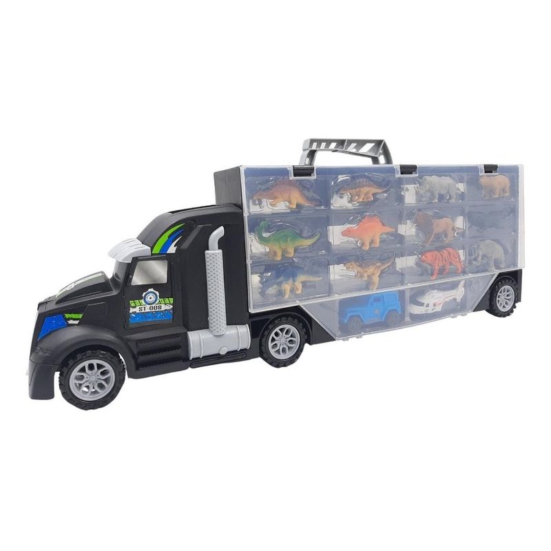GENERICO - Dinosaurio Mecánico Interactivo con Autos - 40 cm