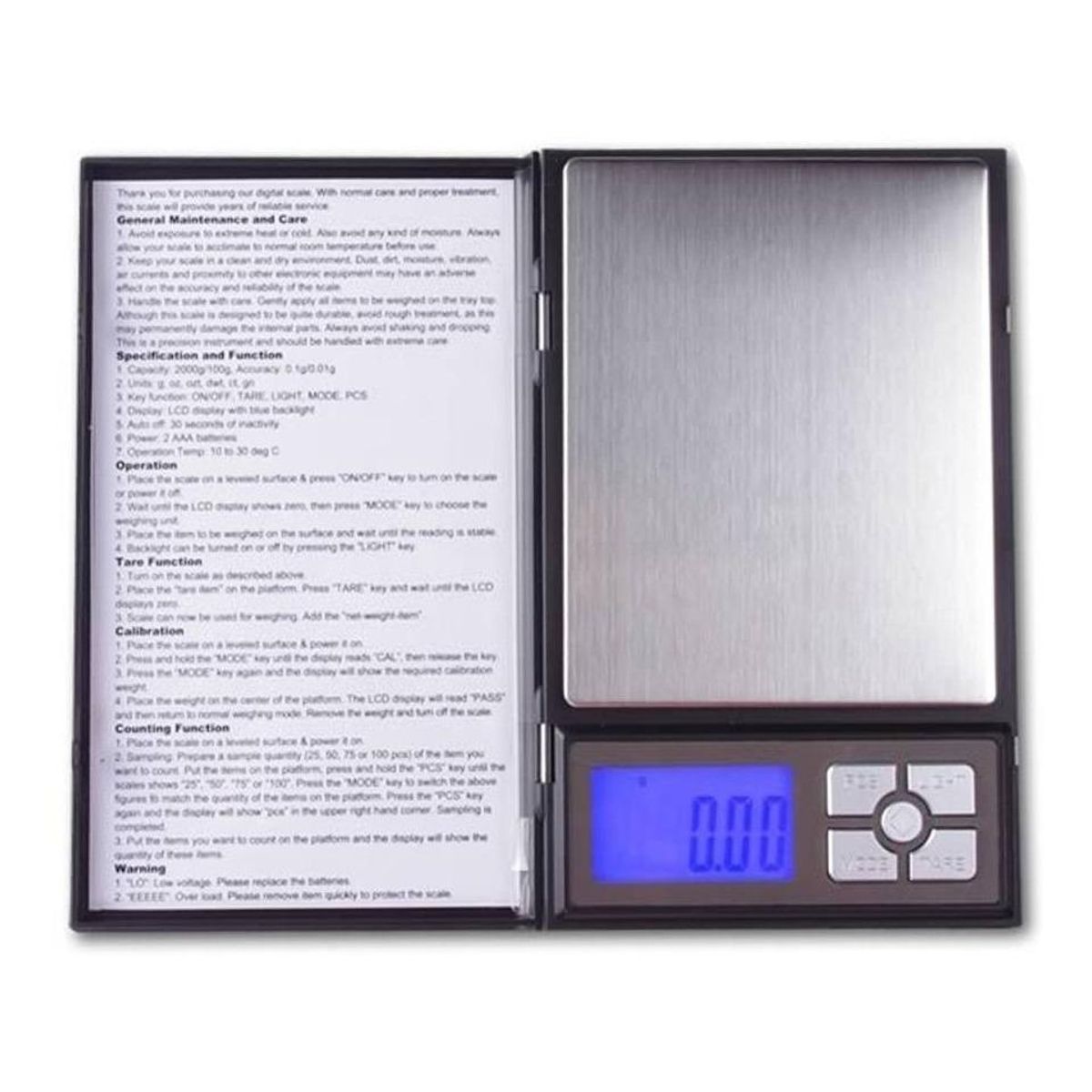 GENERICO - Balanza Digital Gramera Portátil de Precisión 500g