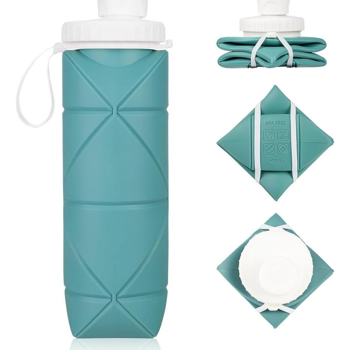 GENERICO - Botella Plegable de Silicona para Deportes y Camping