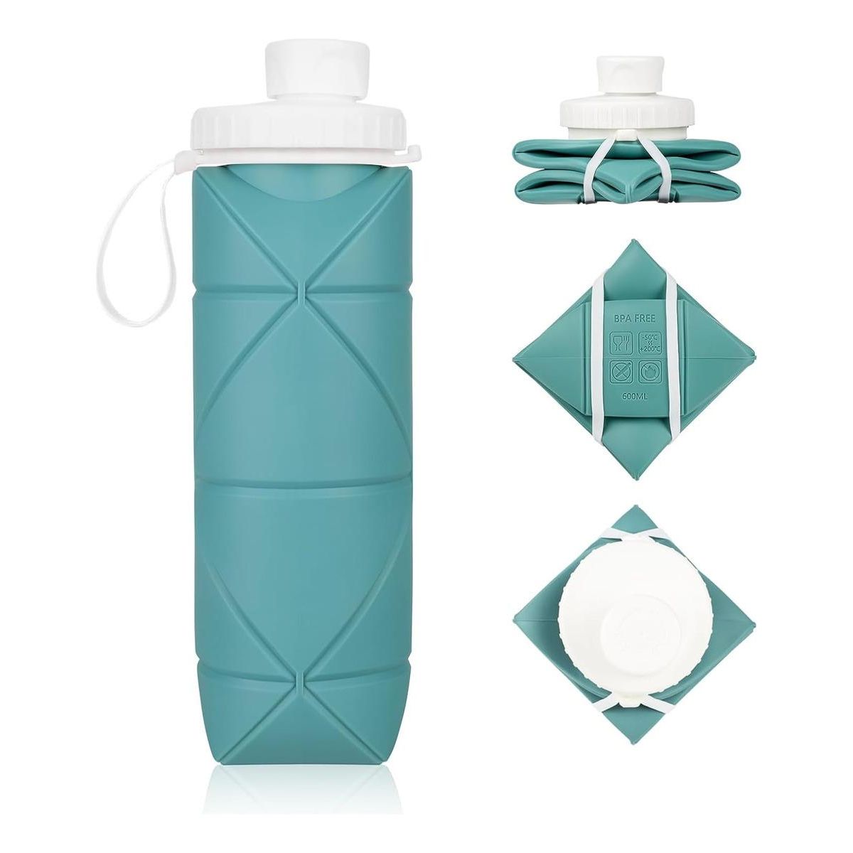 GENERICO - Botella Plegable de Silicona para Deportes y Camping