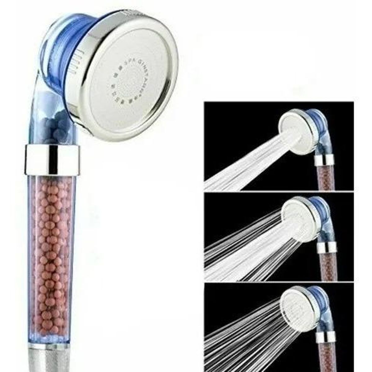 GENERICO - Cabezal de Ducha Eco Spa con Filtrador y Ajuste de 3 Posiciones.