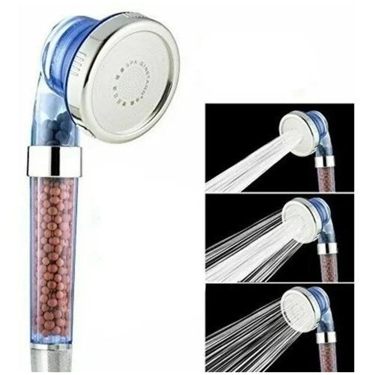GENERICO - Cabezal de Ducha Eco Spa con Filtrador y Ajuste de 3 Posiciones.
