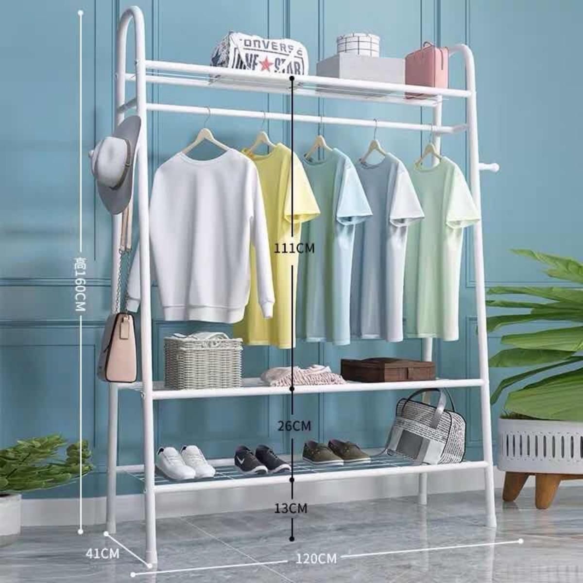 GENERICO - Perchero Metálico para Closet Soporta hasta 100 kg