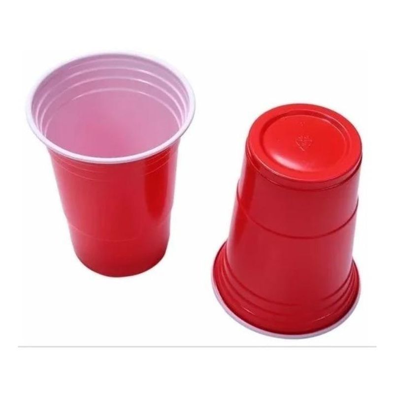 GENERICO - Vasos Plásticos Bicolor Grande 16 Oz 20 Unidades