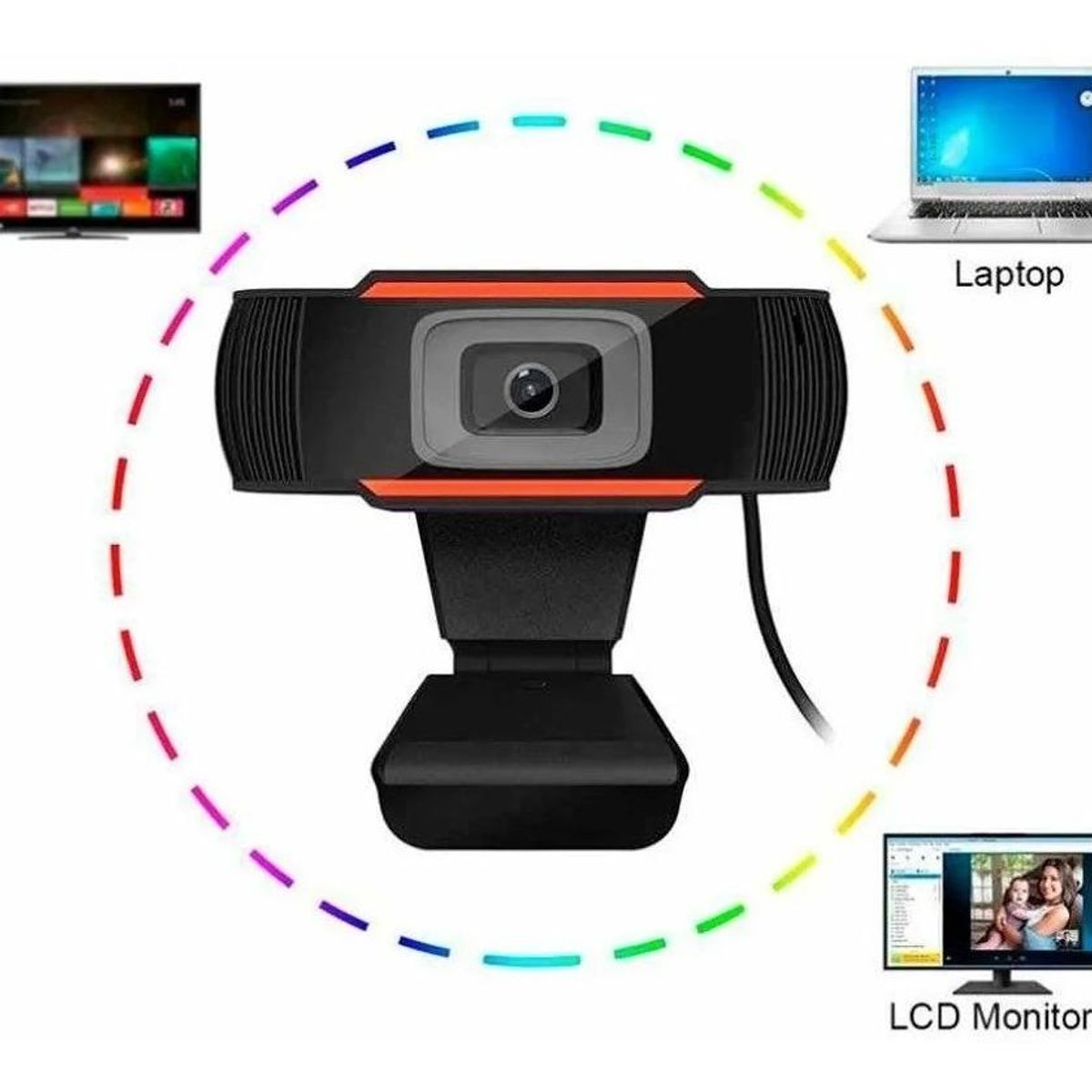 GENERICO - Cámara Web USB HD 720p con Micrófono Integrado