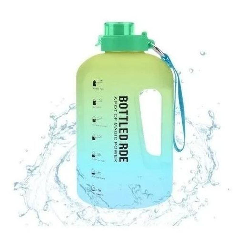 GENERICO - Botella Deportiva de 2 Litros con Asa y Medidor