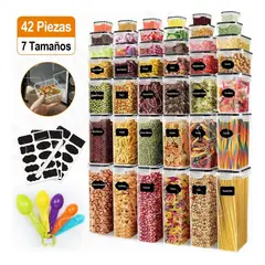 GENERICO - Set de 42 Recipientes Herméticos para Alimentos