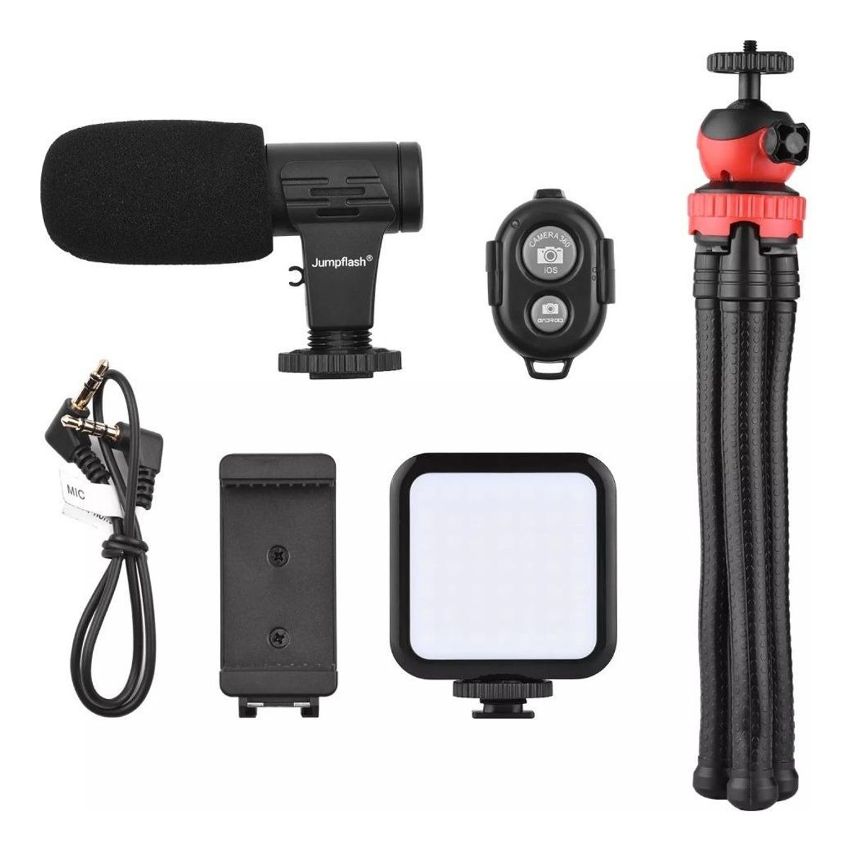 GENERICO - Kit de Vlogging Completo con Soporte y Trípode Ajustable