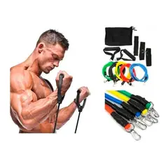 GENERICO - Kit Completo de Bandas Elásticas de Resistencia 11 Pcs