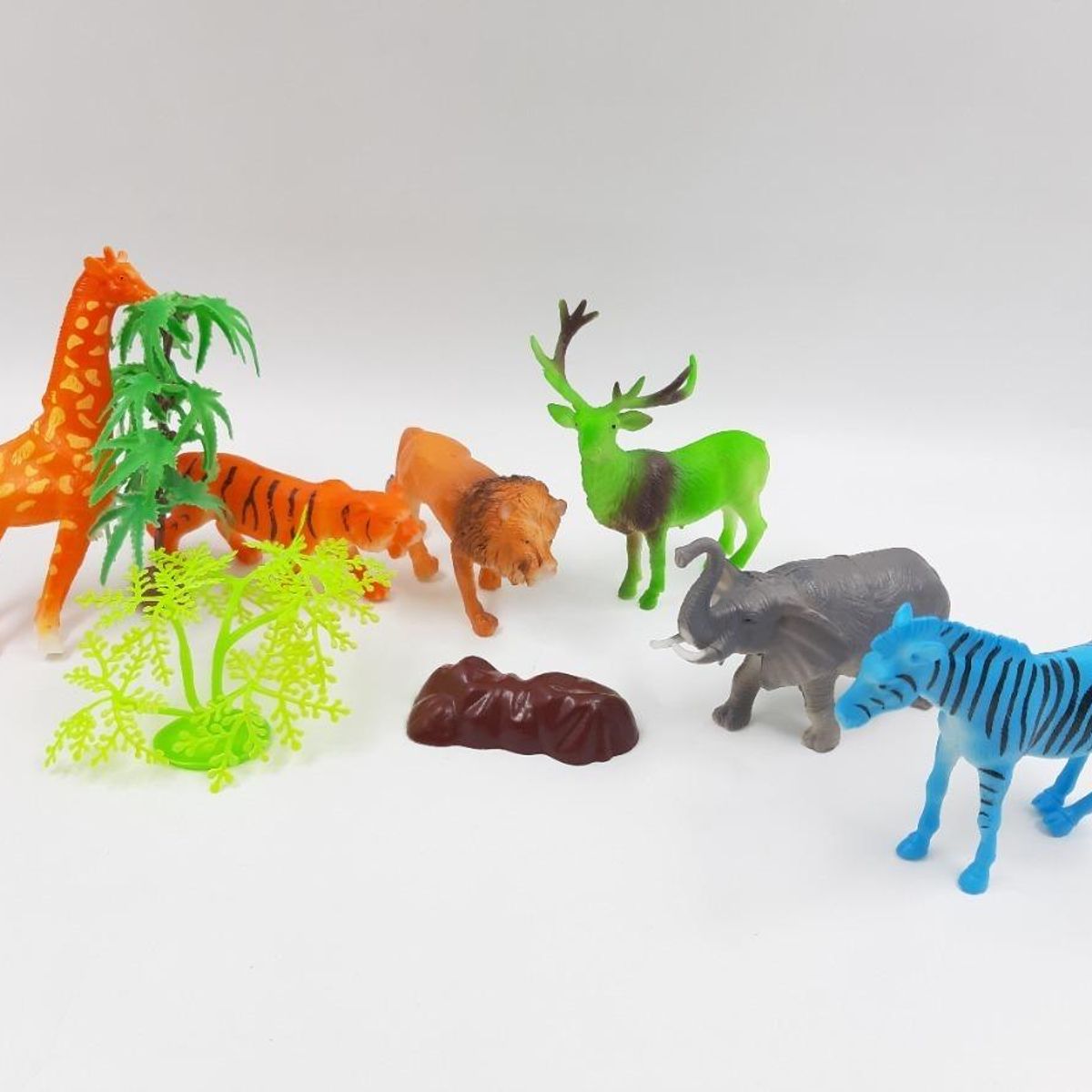 GENERICO - Bolsas de Animales de la Selva y Dinosaurios 6 en 1