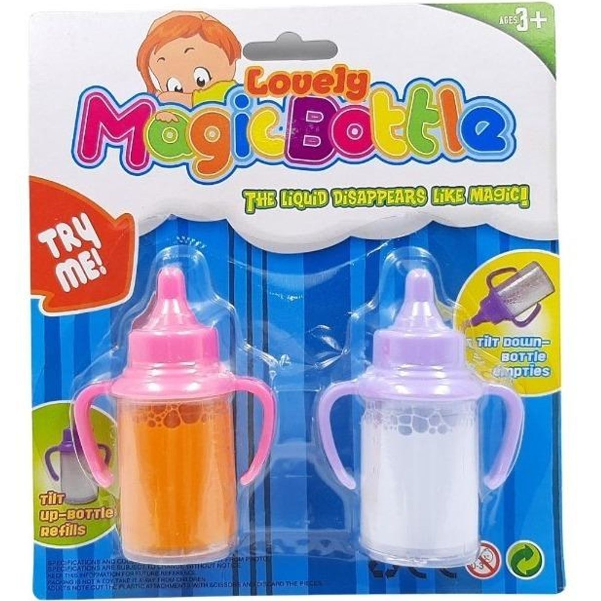 GENERICO - Set de Mamaderas Mágicas con Líquido que Desaparece.
