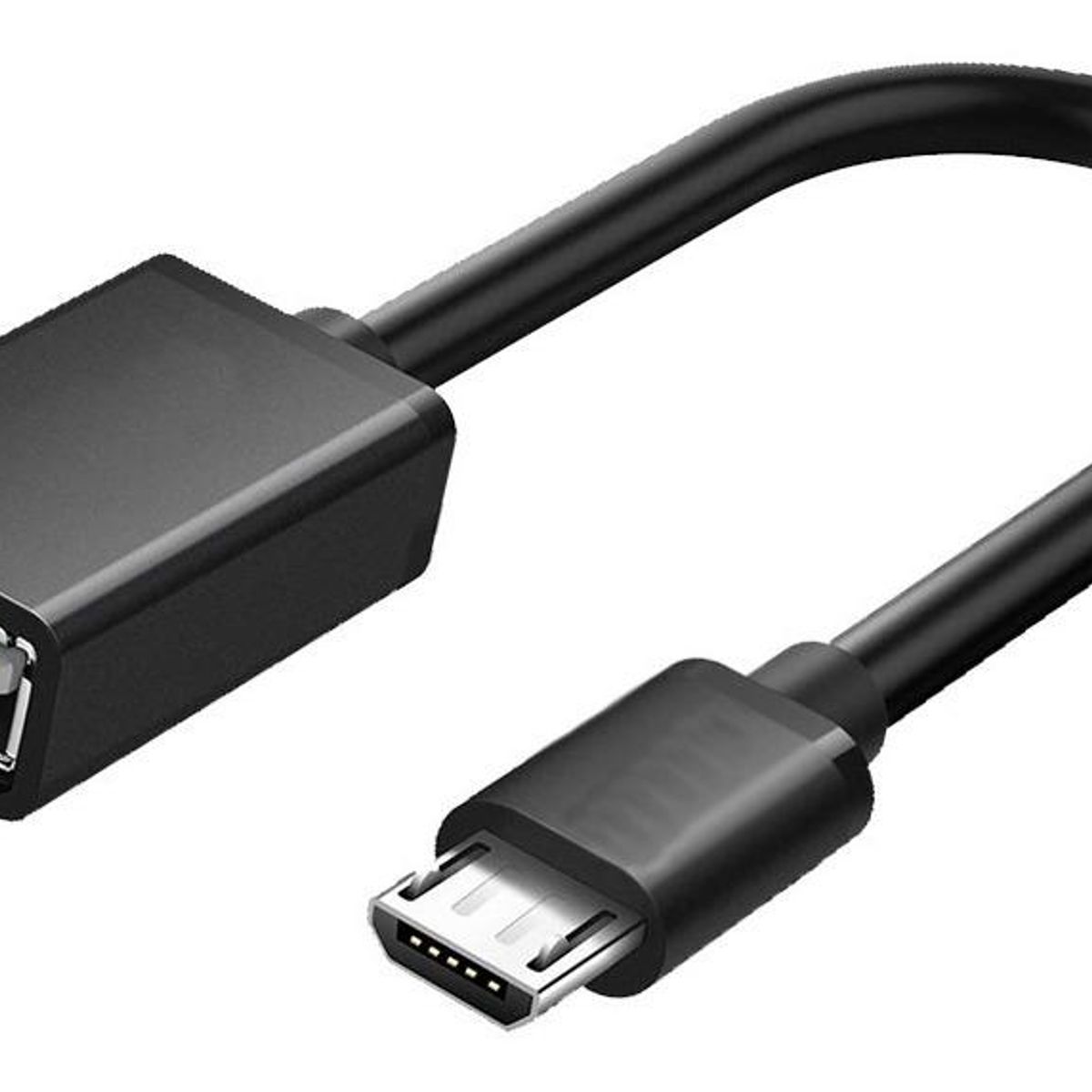 GENERICO - Cable OTG Micro USB Metálico para Dispositivos USB.