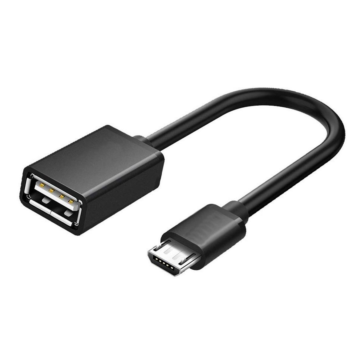 GENERICO - Cable OTG Micro USB Metálico para Dispositivos USB.