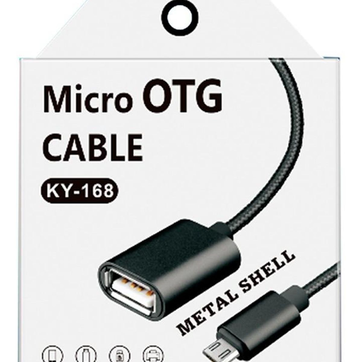GENERICO - Cable OTG Micro USB Metálico para Dispositivos USB.