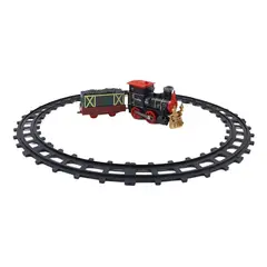 GENERICO - Tren Clásico de Juguete con Pista Circular y Efectos.