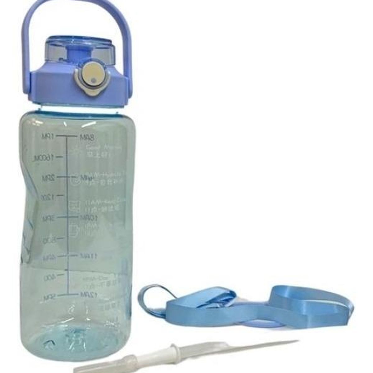 GENERICO - Botella Motivacional de Agua 2 Litros con Escala Medidora