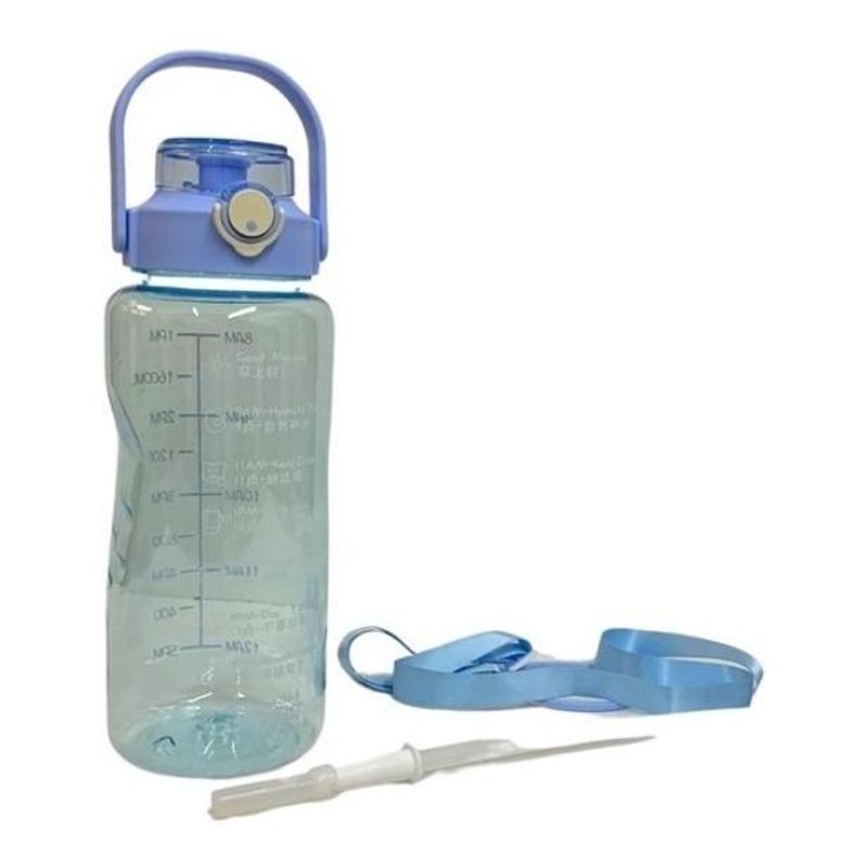GENERICO - Botella Motivacional de Agua 2 Litros con Escala Medidora