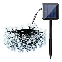 GENERICO - Guirnalda Solar LED con Diseño de Flores 12 Metros