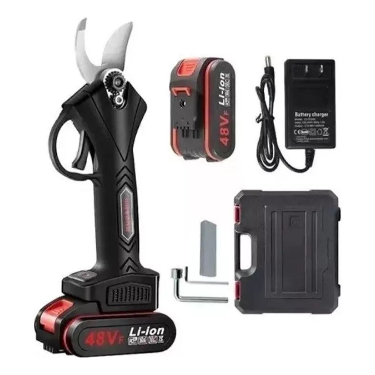 GENERICO - Tijera Podadora Eléctrica Inalámbrica con 2 Baterías