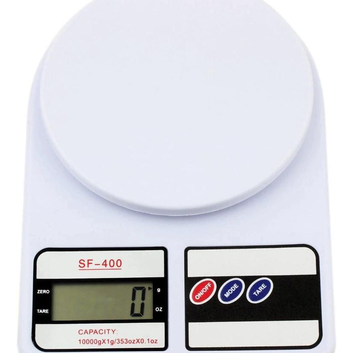 GENERICO - Balanza Digital de Cocina Blanca 10kg con Función Tara