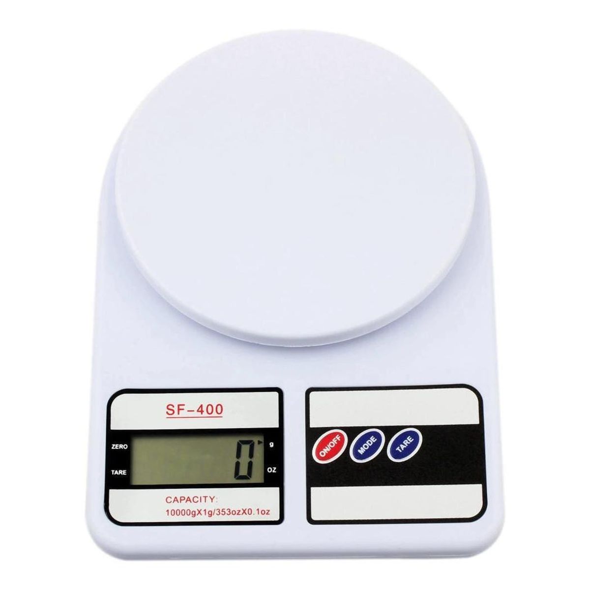 GENERICO - Balanza Digital de Cocina Blanca 10kg con Función Tara