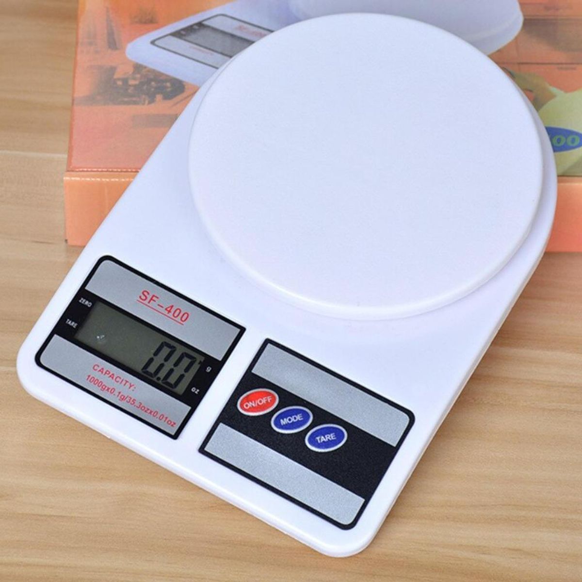 GENERICO - Balanza Digital de Cocina Blanca 10kg con Función Tara