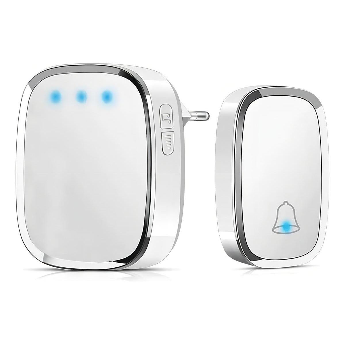 GENERICO - Timbre Inalámbrico Impermeable con Luz LED y 300 m de Alcance