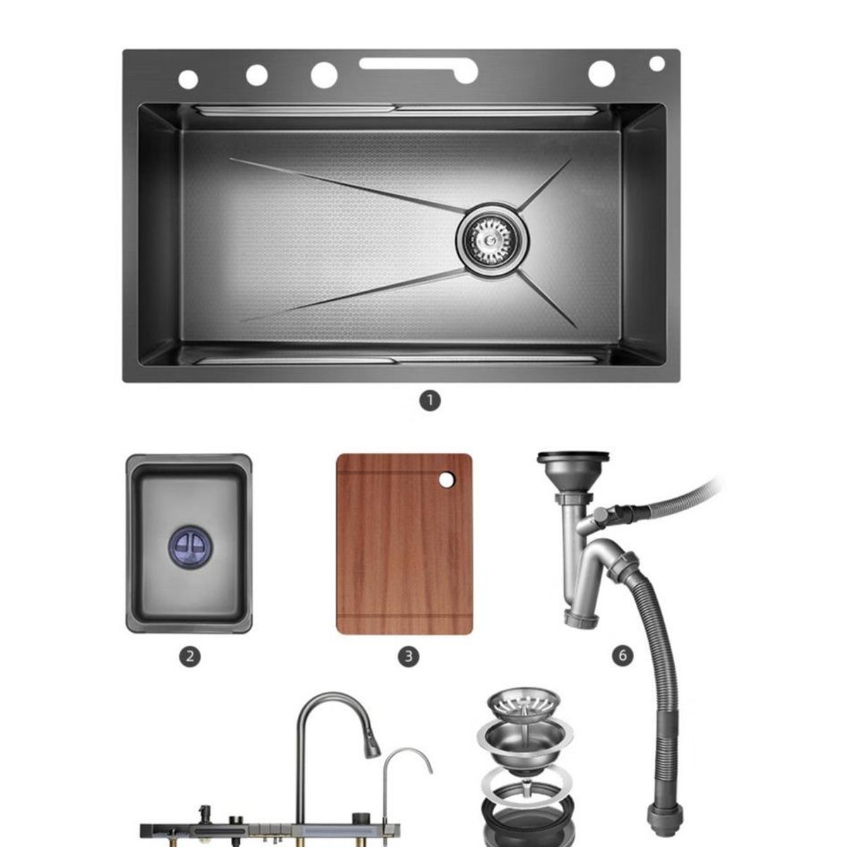 GENERICO - Lavaplato Empotrado 75x45 cm de Acero Inoxidable