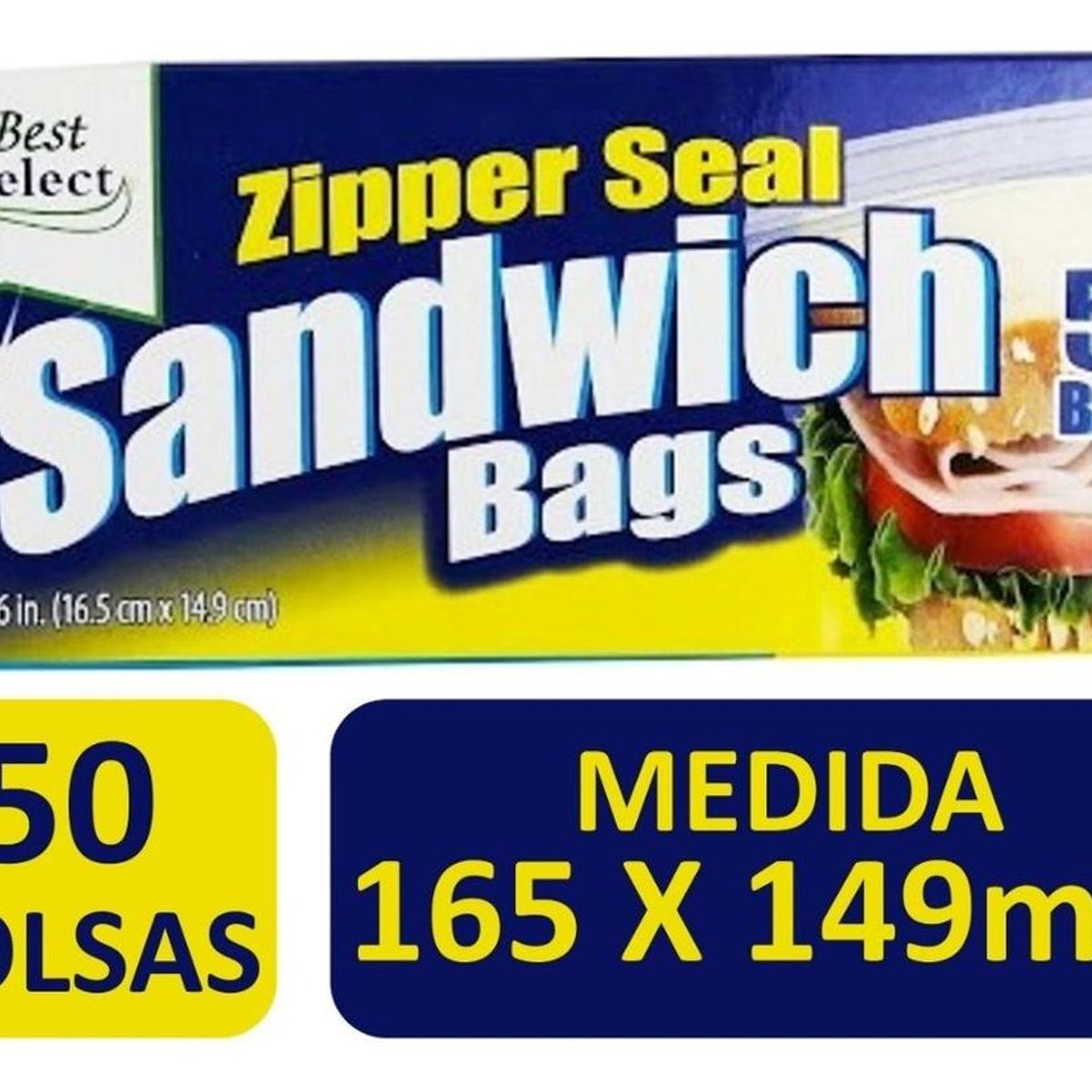 GENERICO - Bolsas Herméticas para Sándwich y Snacks 50 Unidades
