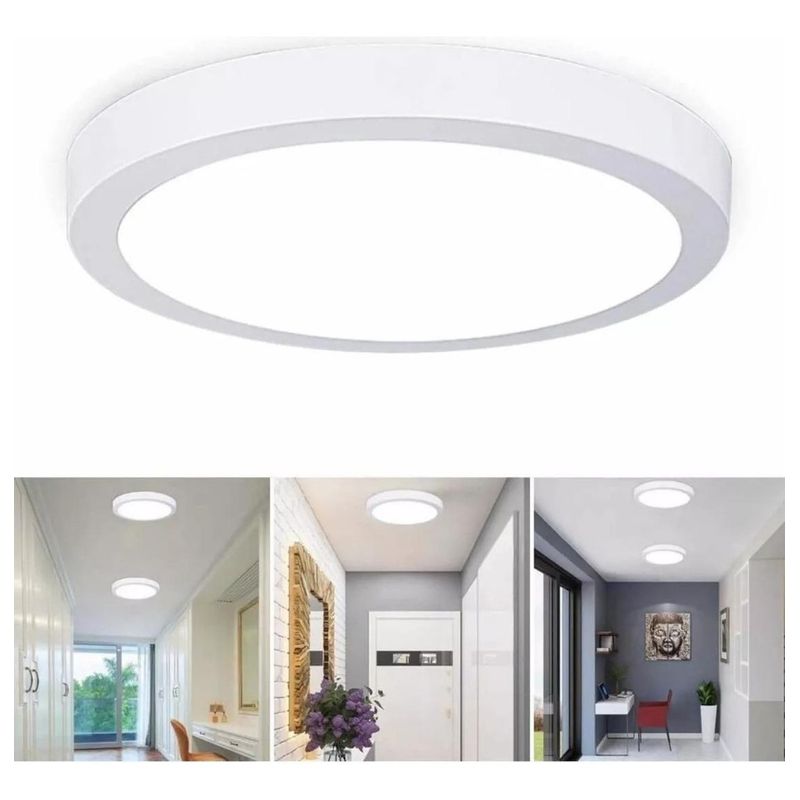 GENERICO - Foco Plafón LED 24W Redondo con Luz Fría 6000K