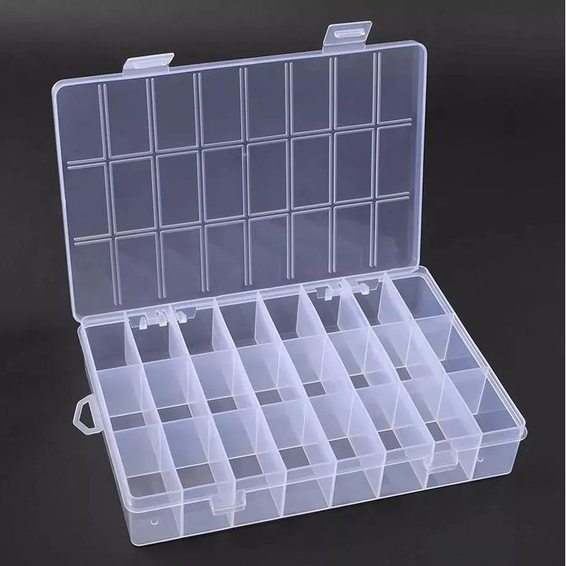 GENERICO - Caja Organizadora Plástica con Compartimentos y Tapa