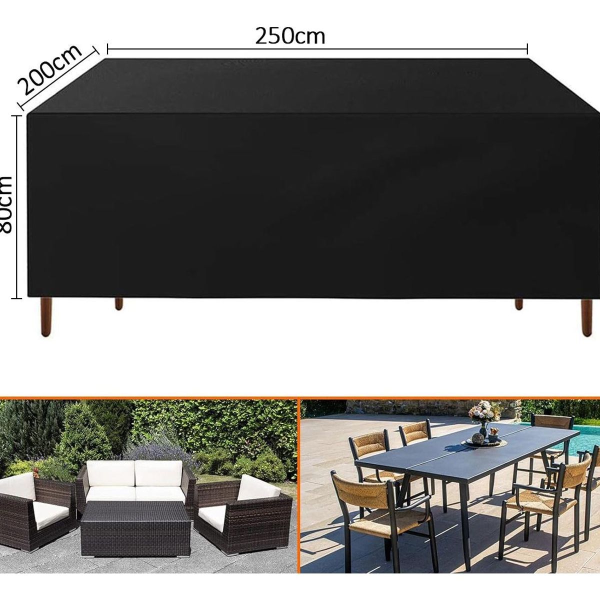GENERICO - Funda Impermeable para Muebles de Jardín 250x200 cm