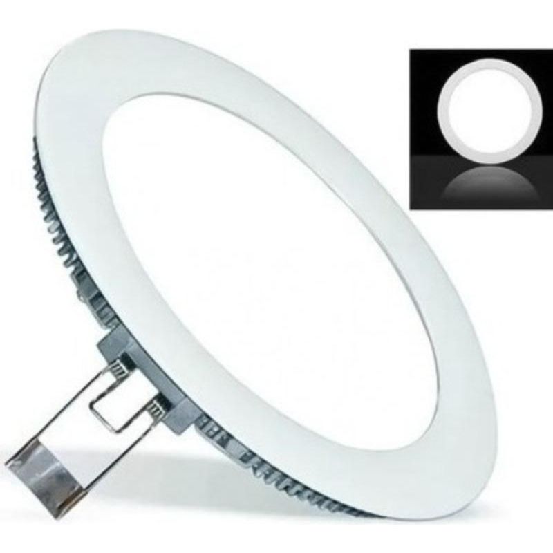 GENERICO - Foco Panel Plafón LED Embutido Redondo 18W Luz Blanca Fría