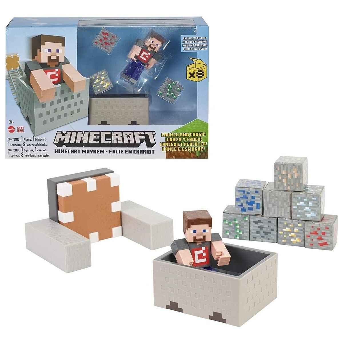 GENERICO - Set Articulados 3 en 1 Minecraft 10cm