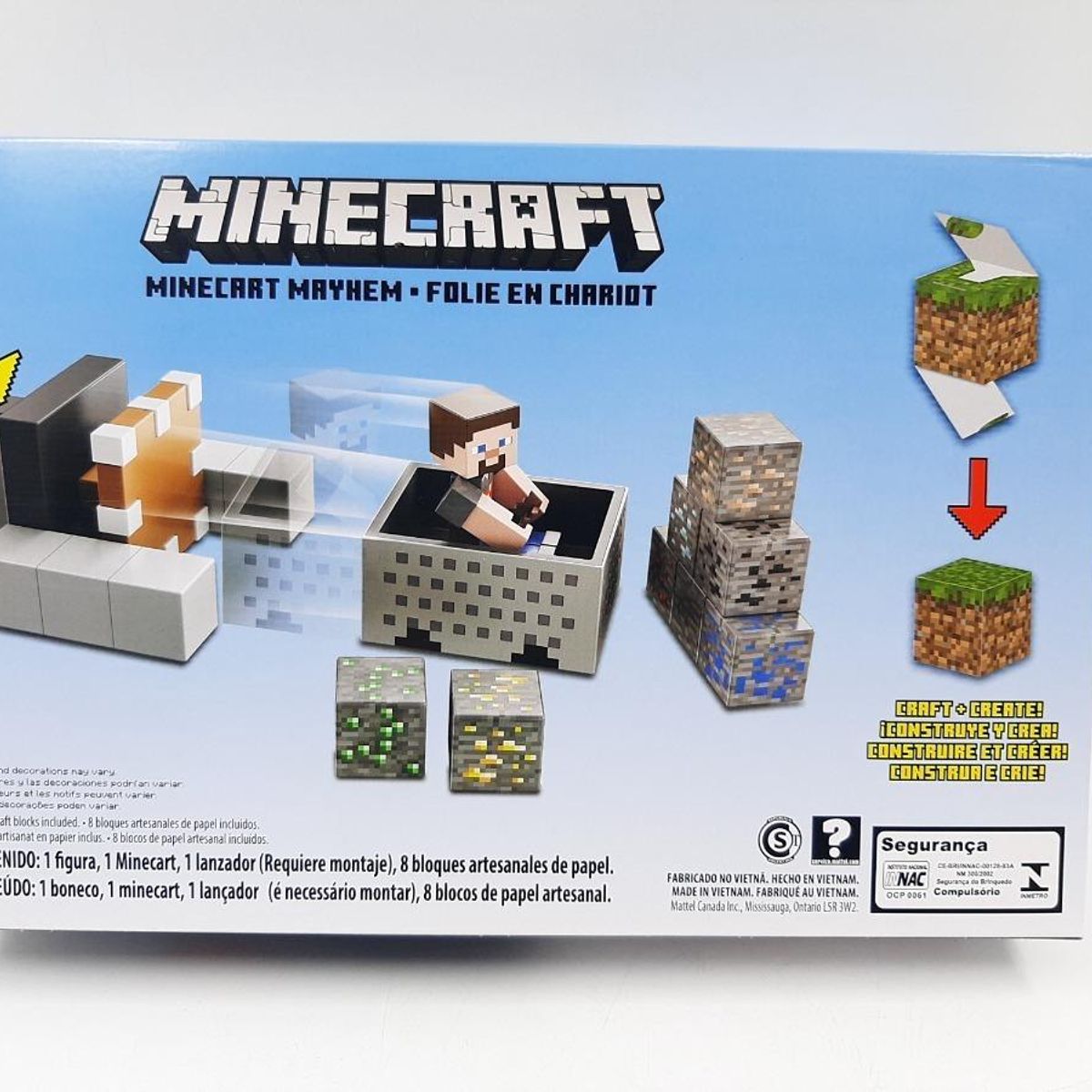 GENERICO - Set Articulados 3 en 1 Minecraft 10cm
