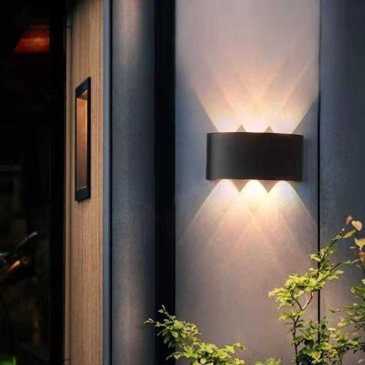 GENERICO - Foco LED Aplique de Pared 6 Leds para Exterior Luz FríaCálida