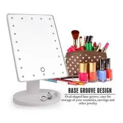 GENERICO - Espejo de Maquillaje LED Táctil Portátil con Luz Ajustable