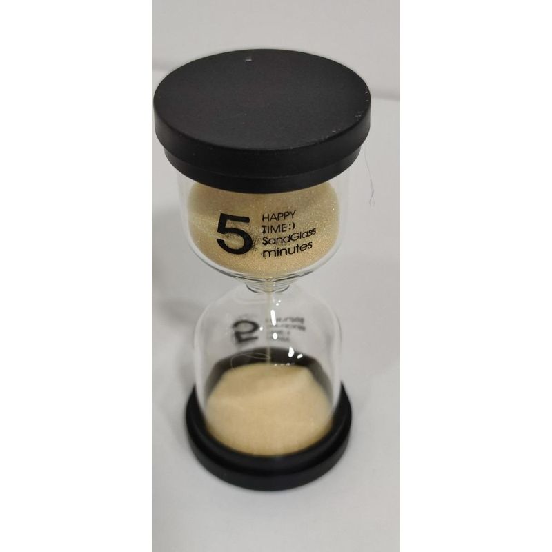 GENERICO - Reloj de Arena Colorido de Cristal Soplado 5 Minutos