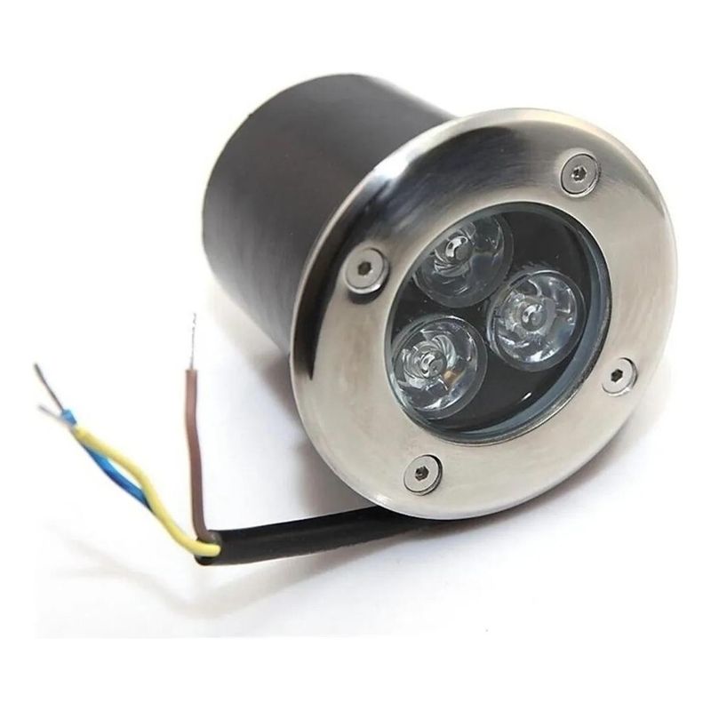 GENERICO - Foco LED de Piso de 3W IP67 para Jardín y Exterior.