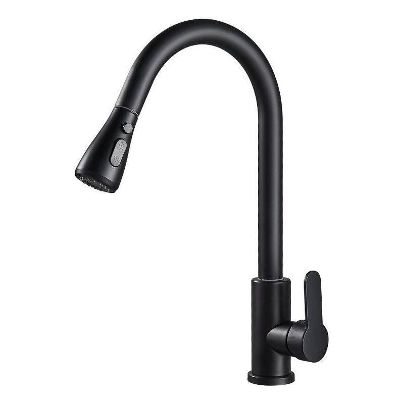 GENERICO - Llave Monomando Extraíble para Lavaplatos Color Negro