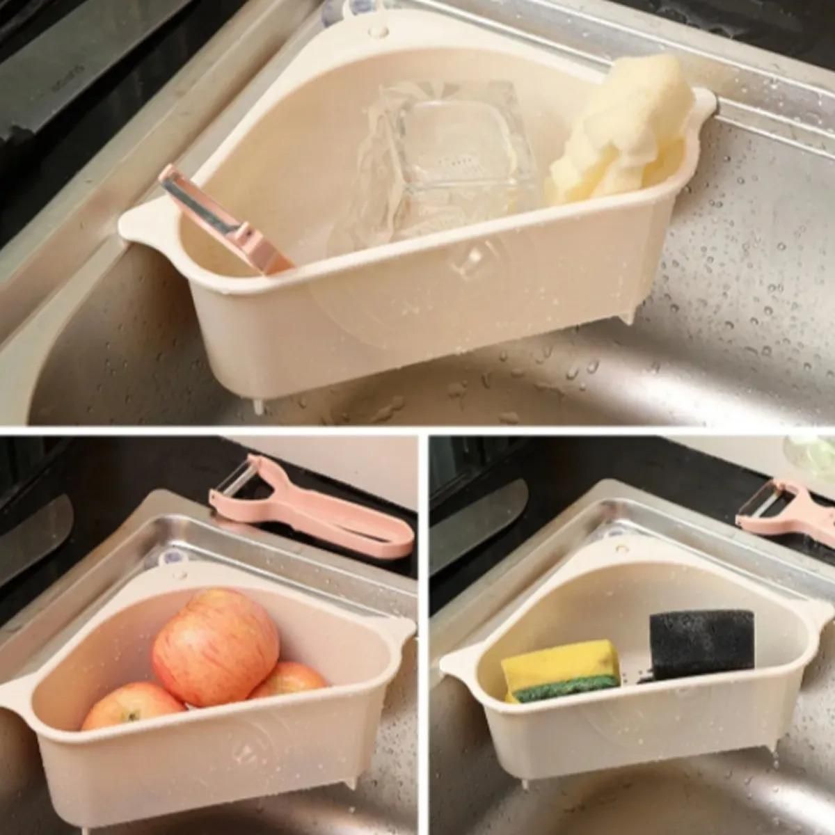 GENERICO - Colador Organizador de Cocina con Diseño Drenante y Ventosa